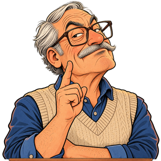 Caricature : Le boomer sûr de lui