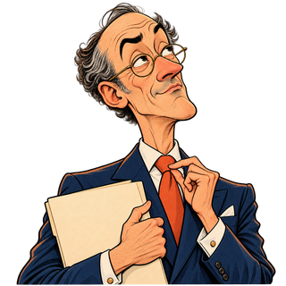 Caricature : Le bureaucrate lyrique