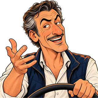 Caricature : Le taxi bavard